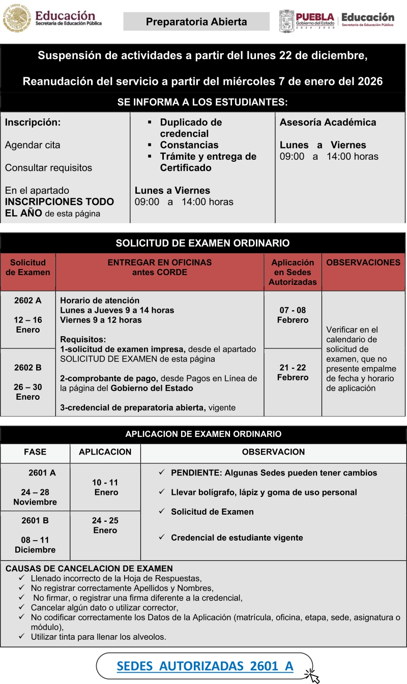 Prepa Abierta - Aviso 16 de diciembre de 2021